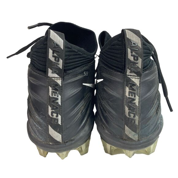 Nike Alpha Menace Elite TD -Men\'s Sz 12 -Black & Silver Cleats- AJ6547-002 main image 11